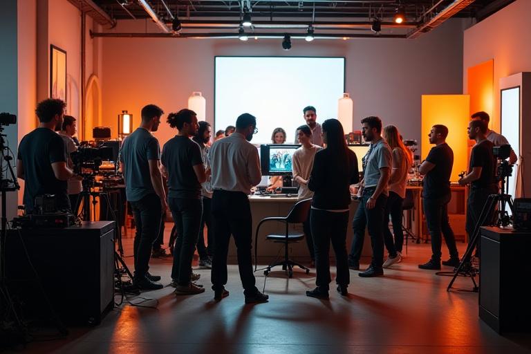 Streamline Concepts team collaborating in a creative studio environment